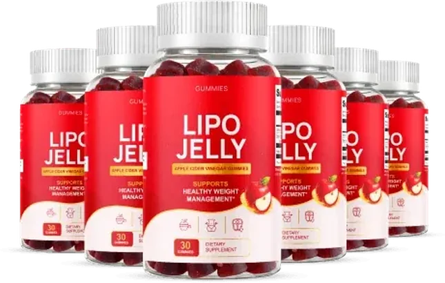 Six bottles of LipoJelly apple cider vinegar gummies